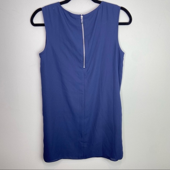 NWT Tahari Arthur S. Levine navy sleeveless blouse size XS - Picture 4 of 6